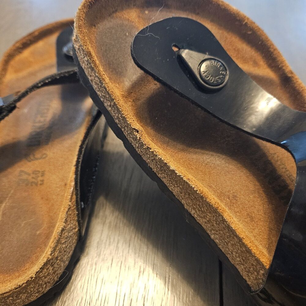Birkenstock Gizeh Women's Sandal Thong Black Size 37 US 6 Regular Width - Picture 6 of 9